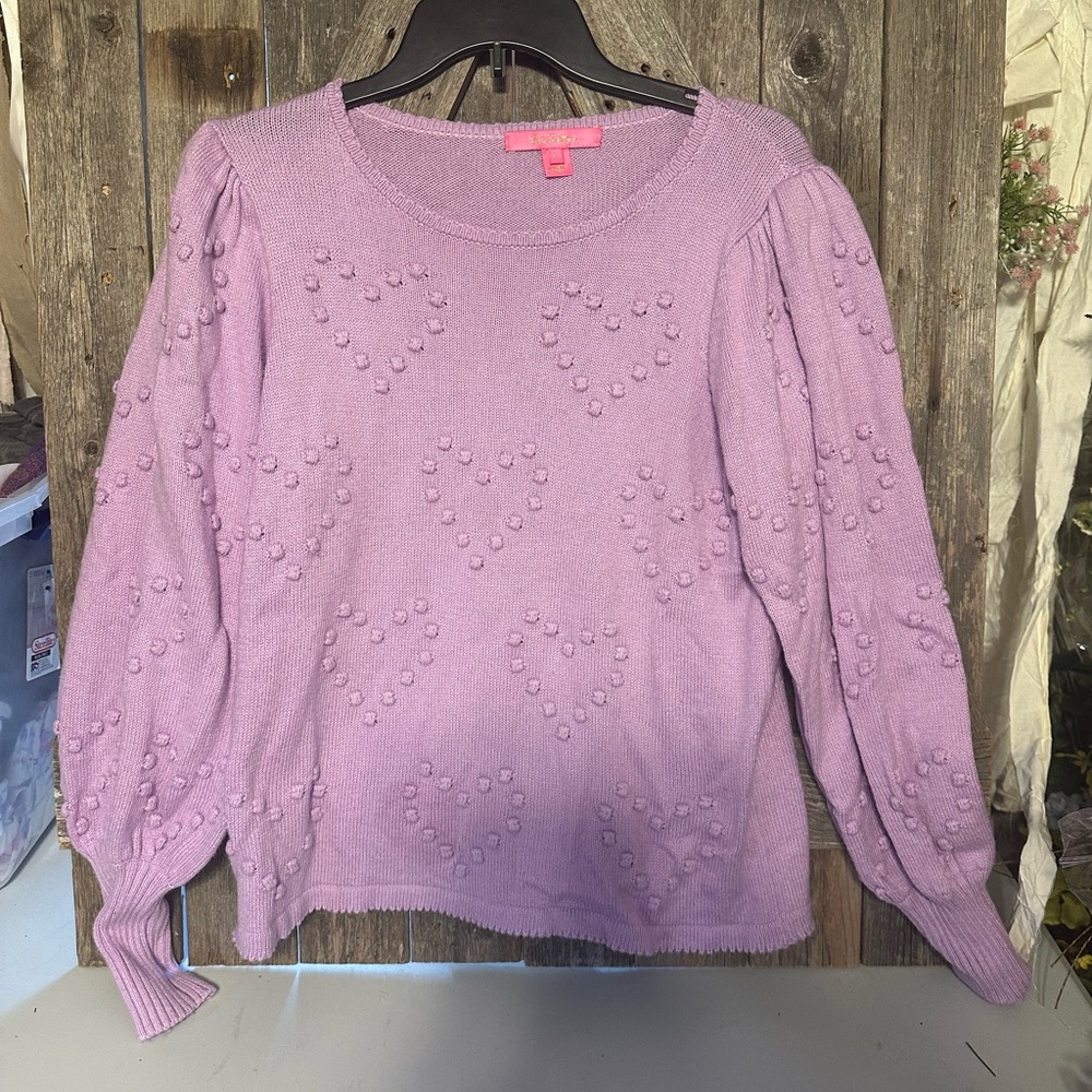 Lilly Pulitzer Purple Heart Sweater